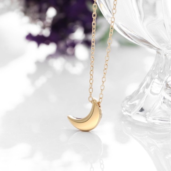 **ALANDRA* Crescent Moon Pendant Choker Necklace - Picture 3 of 8